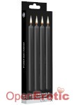 Teasing Wax Candles Large - Parafin - 4-pack - Black (Shots Toys - Ouch!)