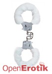 Furry Fun Cuffs - White Plush (Scala - ToyJoy)