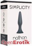 Nathan - Small Conical Butt-Plug - Black (Shots Toys - Simplicity)