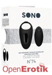 No. 74 - Rechargeable Remote Controlled Vibrating Cock Ring - Black (SONO)