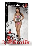 Bra, Waist Cincher and G-String Set - S/M (Magic Silk - Vintage Dots)