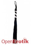 Whip Leather Black with White Stripe (Shots Toys - Ouch!)