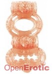 Double Vibrating Twin Ring - Skin (Shots Toys)