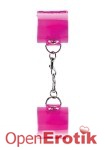 Pink Translucent Handcuffs with Velcro (Bad Romance Toys)