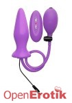 Inflatable Vibrating Silicone Plug - Purple (Shots Toys - Ouch!)