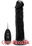 Vibrating Realistic Cock - 9 Zoll - Black (RealRock)