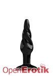 Buttplug - Rubber - 5 Inch - Model 5 - Black (Bottom Line)