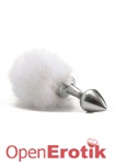 Beginner Bunny Tail Buttplug - Silver (Shots Toys - Ouch!)