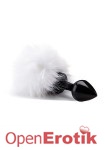 Beginner Bunny Tail Buttplug - Black (Shots Toys - Ouch!)