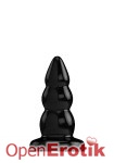 Buttplug - Rubber - 4 Inch - Model 6 - Black (Bottom Line)