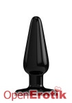 Buttplug - Rubber - 6 Inch - Model 1 - Black (Bottom Line)