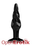 Buttplug - Rubber - 7 Inch - Model 5 - Black (Bottom Line)