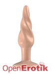 Buttplug - Rubber - 7 Inch - Model 5 - Flesh (Bottom Line)