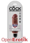 5 Inch Vibrating Stiffy - Brown (Pipedream - King Cock)