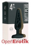 Butt Plug - Hollow 4 - 4 Inch - Black (Shots Toys - Plug and Play)