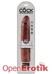 10 Inch Vibrating Stiffy - Brown (Pipedream - King Cock)