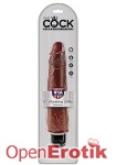 9 Inch Vibrating Stiffy - Brown (Pipedream - King Cock)