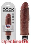 6 Inch Vibrating Stiffy - Brown (Pipedream - King Cock)