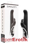 Fadey - Rechargeable Rabbit Vibrator - Black (Shots Toys - Simplicity)