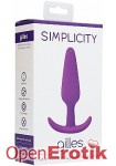 Gilles - Medium Cork Butt-Plug with Handles - Purple (Shots Toys - Simplicity)