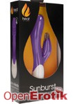 Sunburst - Rechargeable Heating G-Spot Rabbit Vibrator - Purple (Shots Toys - Heat)