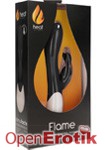 Flame - Rechargeable Heating G-Spot Rabbit Vibrator - Black (Shots Toys - Heat)