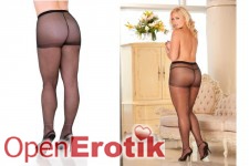 Sheer Pantyhose with Rhinestones - Queen Size 