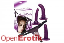 Strap-On Set mit 3 Dildos - purple 