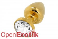 Buttplug Gold 24 C 30mm with Crystal 