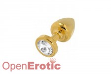 Buttplug Gold 24 C 25mm with Crystal 