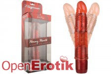 Horny Hearts Vibrator - Red 