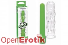 Neon Glass Vibrator - Caress - Green 