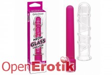 Neon Glass Vibrator - Natural Swirl - Pink 