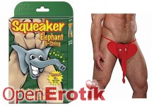 Squeaker Elephant G-String - Red 