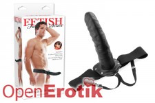8 Inch Hollow Strap-on - Black 