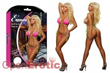 Bra and Tie Side Thong Set Pink - L/XL 