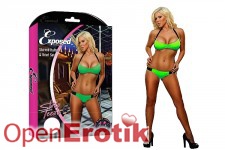 Shirred Halter and Brief Set Lime - S/M 