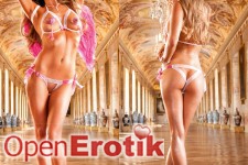 Weiß-rosafarbenes Show Me Bikini-Set mit Spitze - One Size 