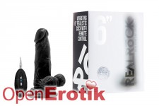 Vibrating Realistic Cock with Remote Control - 6 Zoll - Black 