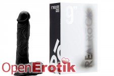 Realistic Cock - 9 Zoll - with Scrotum - Black 