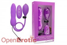 Inflatable Vibrating Silicone Twist - Purple 