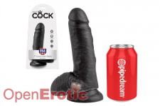7 Inch Cock - with Balls -Black 