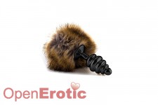 Extra Feel Bunny Tail Buttplug - Black 