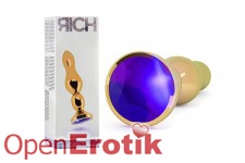 Gold Plug - 4,8 Inch - Purple Sapphire 