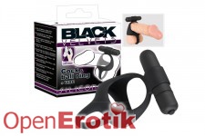 Black Velvets Cock and ball ring + Vibe 