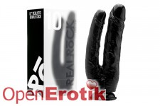 Realistic Double Cock - 10 Inch - Black 