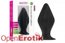 Butt Plug with Suction Cup - Large - Black 