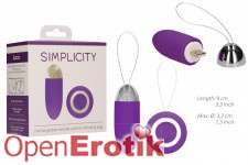 Luca - Rechargeable Remote Control Vibrating Egg Striped - Purple 