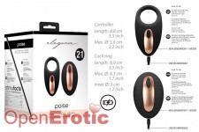 Dual Vibrating Toy - Poise - 2 in 1 - Black 