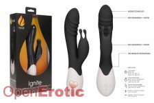 Ignite - Rechargeable Heating G-Spot Rabbit Vibrator - Black 
